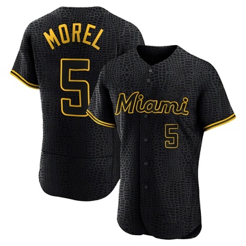 Black Authentic Christopher Morel Men's Miami Marlins Snake Skin City Jersey