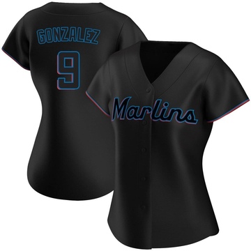 Black Authentic Erik Gonzalez Women's Miami Marlins Alternate Jersey