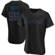 Black Authentic Joshua White Men's Miami Marlins Alternate Jersey