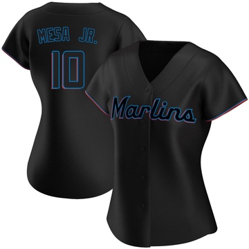 Black Authentic Victor Mesa Jr. Women's Miami Marlins Alternate Jersey