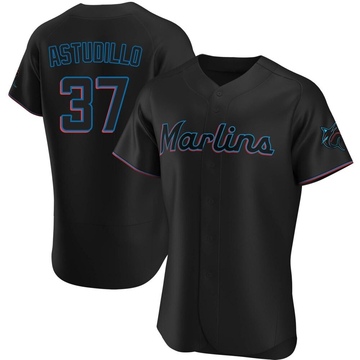 Black Authentic Willians Astudillo Men's Miami Marlins Alternate Jersey