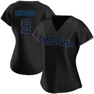 Black Authentic Xavier Edwards Women's Miami Marlins Alternate Jersey