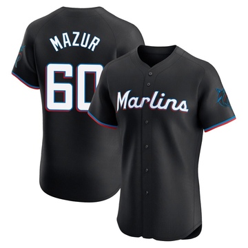 Black Elite Adam Mazur Men's Miami Marlins Alternate Vapor Premier Jersey