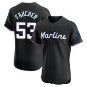 Black Elite Calvin Faucher Men's Miami Marlins Alternate Vapor Premier Jersey