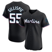 Black Elite Connor Gillispie Men's Miami Marlins Alternate Vapor Premier Jersey