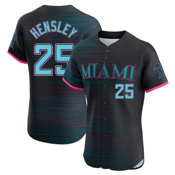 Black Elite David Hensley Men's Miami Marlins 2025 City Connect Jersey