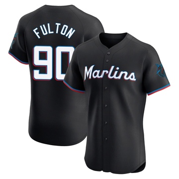 Black Elite Dax Fulton Men's Miami Marlins Alternate Vapor Premier Jersey