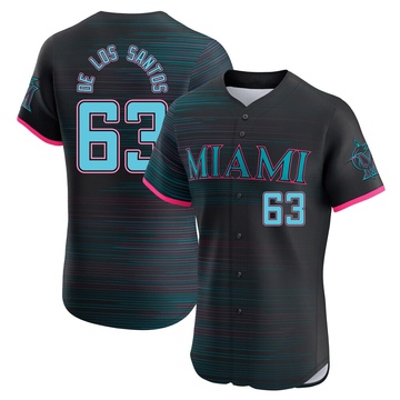Black Elite Deyvison De Los Santos Men's Miami Marlins 2025 City Connect Jersey