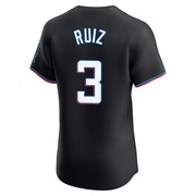 Black Elite Esteury Ruiz Men's Miami Marlins Alternate Vapor Premier Jersey