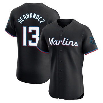 Black Elite Heriberto Hernandez Men's Miami Marlins Alternate Vapor Premier Jersey