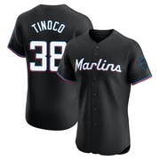 Black Elite Jesus Tinoco Men's Miami Marlins Alternate Vapor Premier Jersey