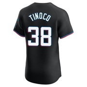 Black Elite Jesus Tinoco Men's Miami Marlins Alternate Vapor Premier Jersey