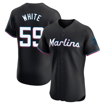Black Elite Joshua White Men's Miami Marlins Alternate Vapor Premier Jersey