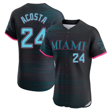 Black Elite Maximo Acosta Men's Miami Marlins 2025 City Connect Jersey