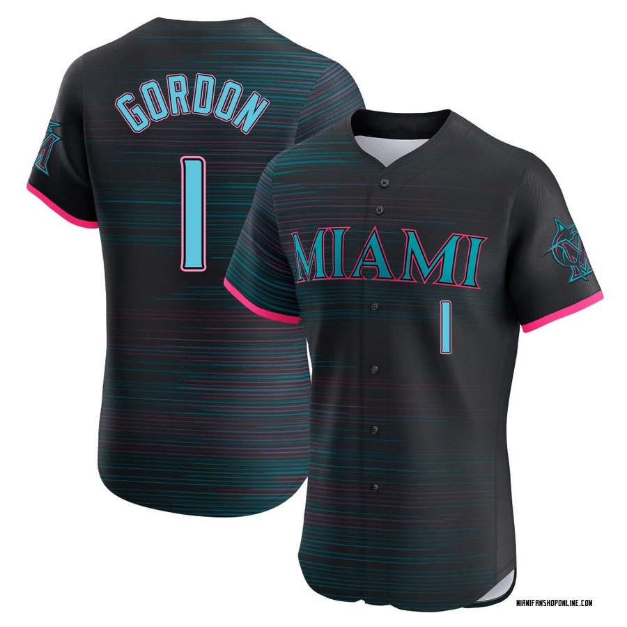 Black Elite Nick Gordon Men's Miami Marlins 2025 City Connect Jersey