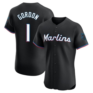 Black Elite Nick Gordon Men's Miami Marlins Alternate Vapor Premier Jersey