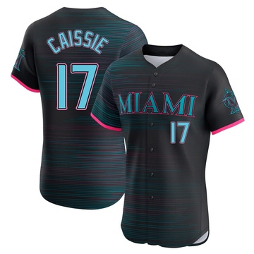 Black Elite Owen Caissie Men's Miami Marlins 2025 City Connect Jersey