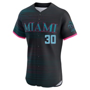Black Elite Tyler Phillips Men's Miami Marlins 2025 City Connect Jersey