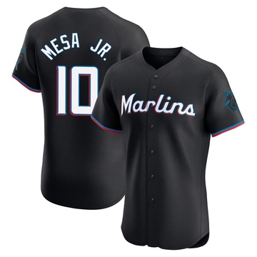 Black Elite Victor Mesa Jr. Men's Miami Marlins Alternate Vapor Premier Jersey