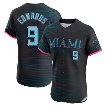 Black Elite Xavier Edwards Men's Miami Marlins 2025 City Connect Jersey