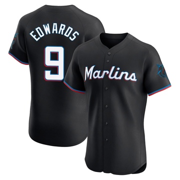 Black Elite Xavier Edwards Men's Miami Marlins Alternate Vapor Premier Jersey