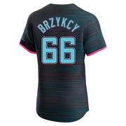 Black Elite Zach Brzykcy Men's Miami Marlins 2025 City Connect Jersey