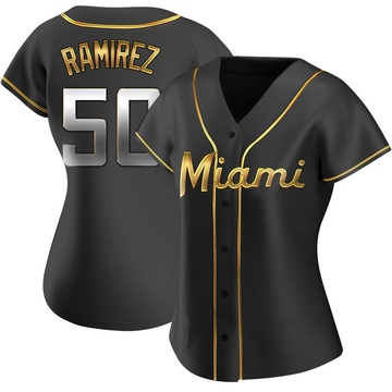 Black Golden Replica Agustin Ramirez Women's Miami Marlins Alternate Jersey