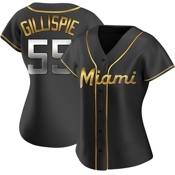 Black Golden Replica Connor Gillispie Women's Miami Marlins Alternate Jersey