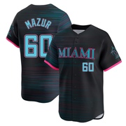 Black Limited Adam Mazur Youth Miami Marlins 2025 City Connect Jersey