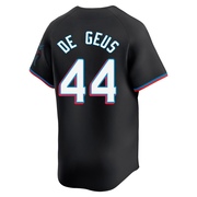 Black Limited Brett de Geus Men's Miami Marlins Alternate Jersey