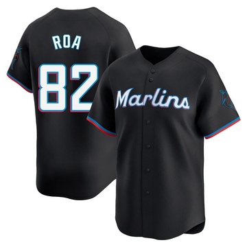 Black Limited Christian Roa Men's Miami Marlins Alternate Jersey