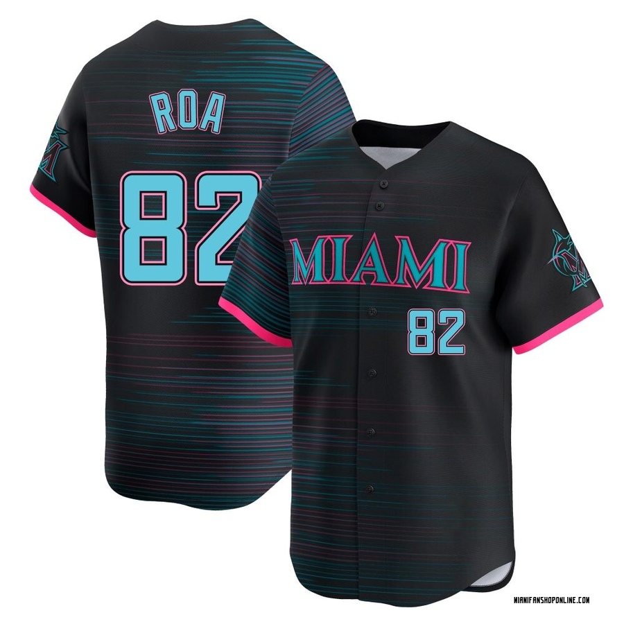Black Limited Christian Roa Youth Miami Marlins 2025 City Connect Jersey