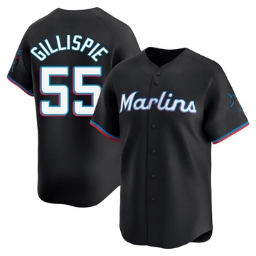 Black Limited Connor Gillispie Youth Miami Marlins Alternate Jersey