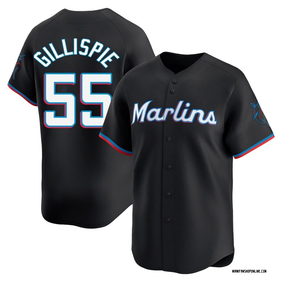 Black Limited Connor Gillispie Youth Miami Marlins Alternate Jersey