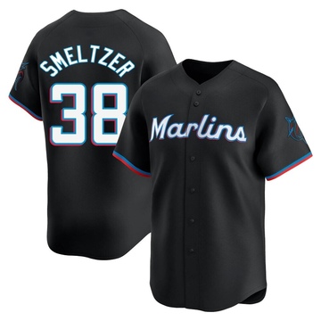Black Limited Devin Smeltzer Youth Miami Marlins Alternate Jersey