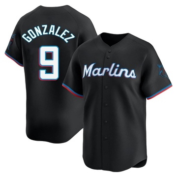 Black Limited Erik Gonzalez Youth Miami Marlins Alternate Jersey