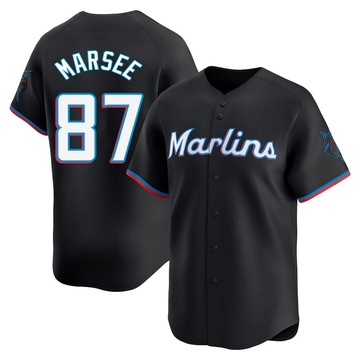 Black Limited Jakob Marsee Men's Miami Marlins Alternate Jersey