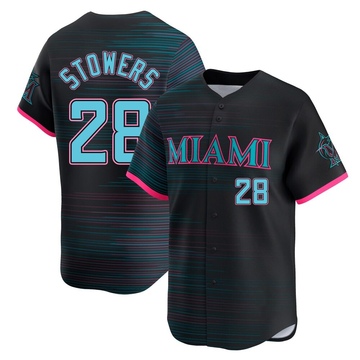 Black Limited Kyle Stowers Men's Miami Marlins 2025 City Connect Jersey