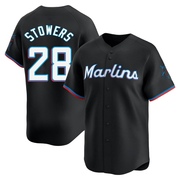 Black Limited Kyle Stowers Youth Miami Marlins Alternate Jersey