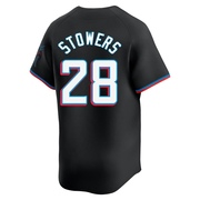 Black Limited Kyle Stowers Youth Miami Marlins Alternate Jersey