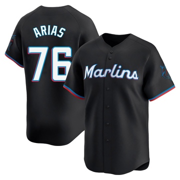 Black Limited Luarbert Arias Youth Miami Marlins Alternate Jersey