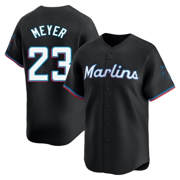 Black Limited Max Meyer Youth Miami Marlins Alternate Jersey