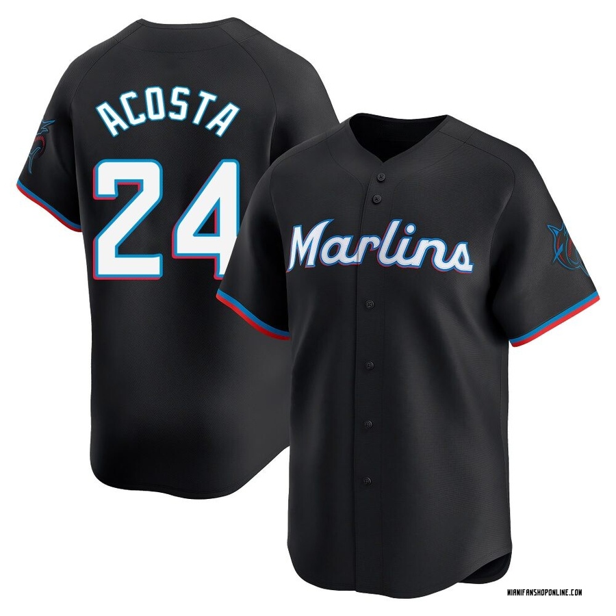 Black Limited Maximo Acosta Men's Miami Marlins Alternate Jersey