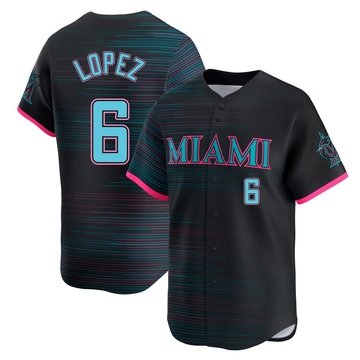 Black Limited Otto Lopez Youth Miami Marlins 2025 City Connect Jersey