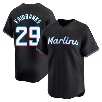 Black Limited Pete Fairbanks Men's Miami Marlins Alternate Jersey