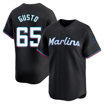 Black Limited Ryan Gusto Youth Miami Marlins Alternate Jersey
