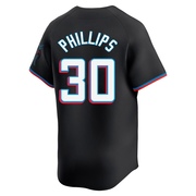 Black Limited Tyler Phillips Youth Miami Marlins Alternate Jersey