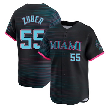 Black Limited Tyler Zuber Men's Miami Marlins 2025 City Connect Jersey