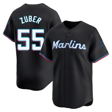 Black Limited Tyler Zuber Men's Miami Marlins Alternate Jersey