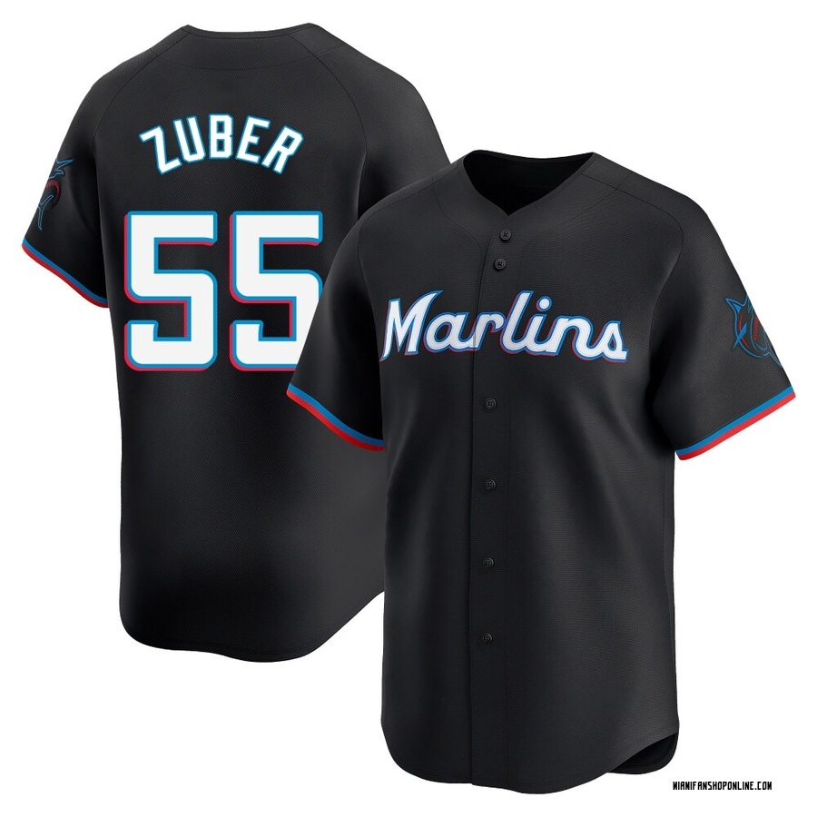 Black Limited Tyler Zuber Men's Miami Marlins Alternate Jersey